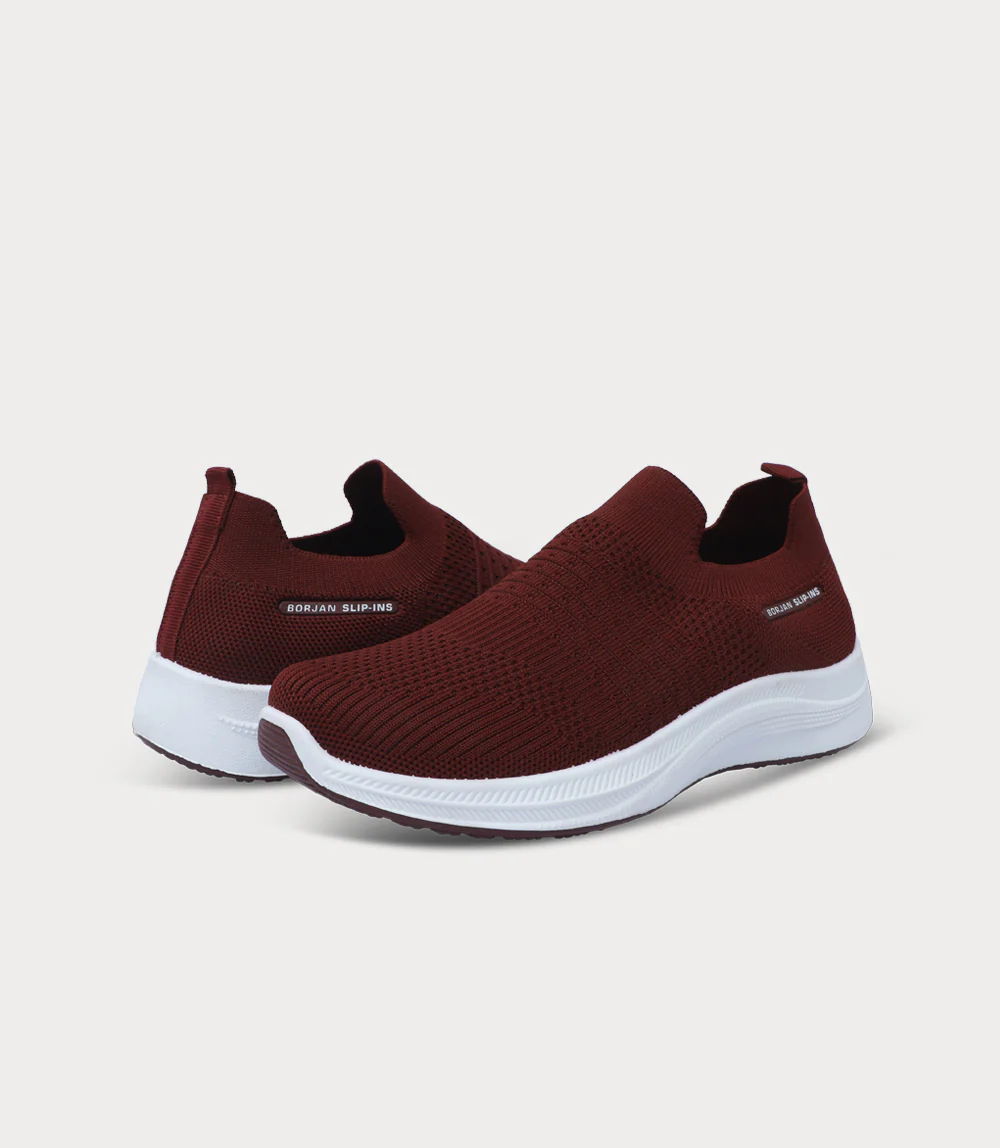 Women Sneakers-MAROON - Image 3