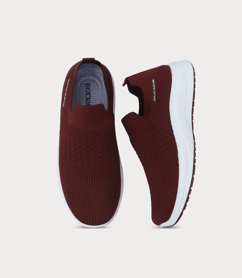 Women Sneakers-MAROON - Image 4