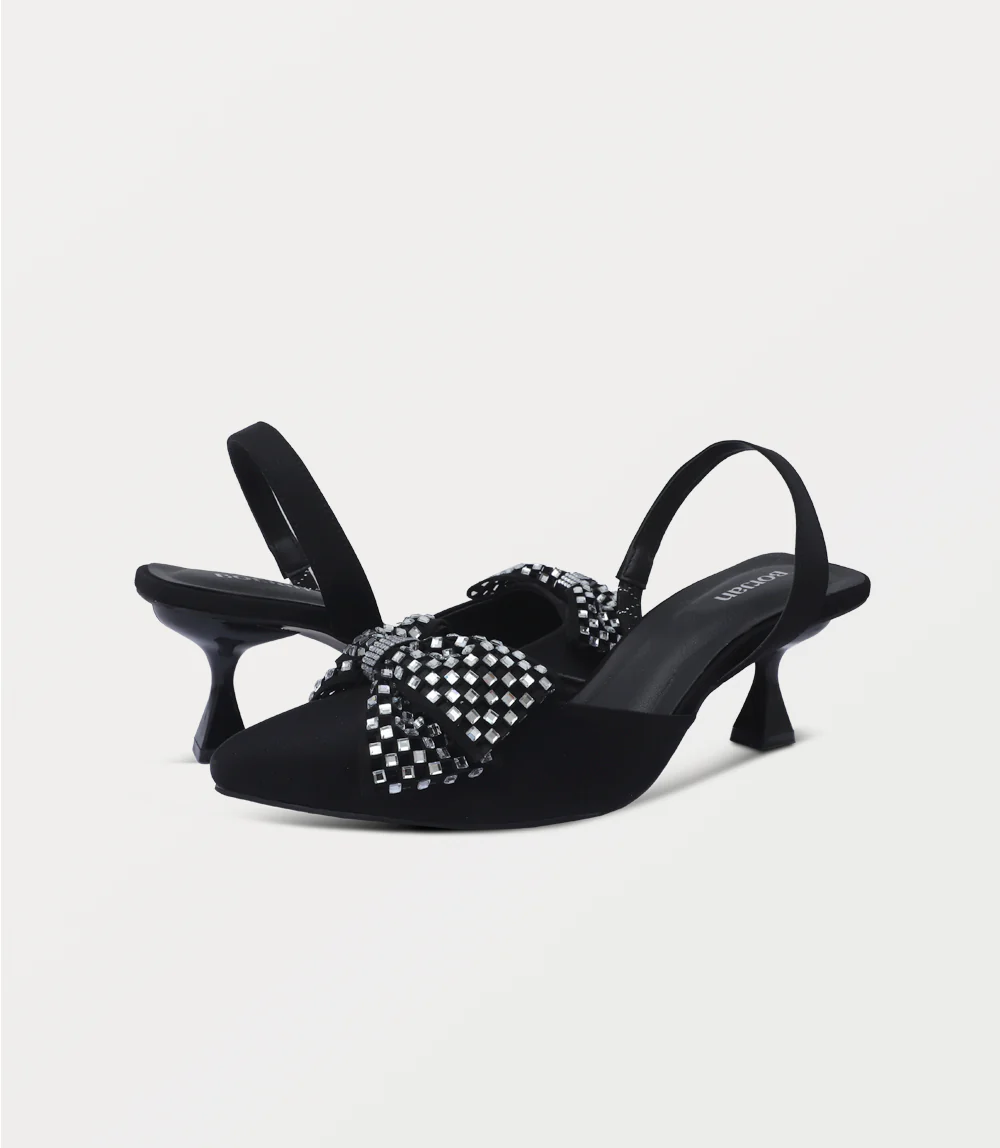 Women Sling Back-BLACK - Image 3