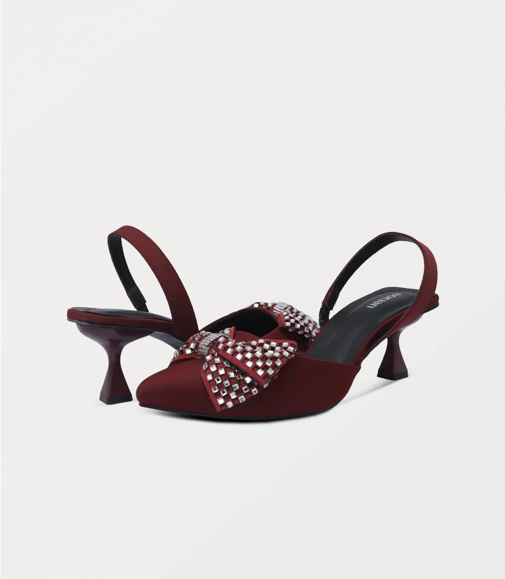 Women Sling Back-MAROON - Image 3