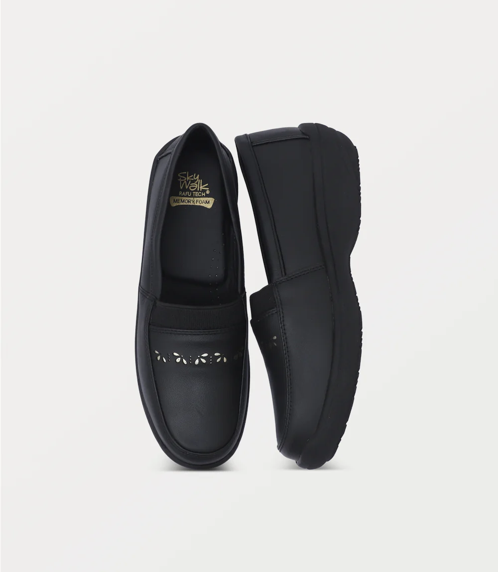 Women Moccasin-BLACK - Image 4