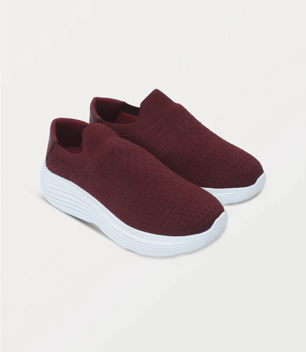 Women Sneaker-MAROON - Image 2
