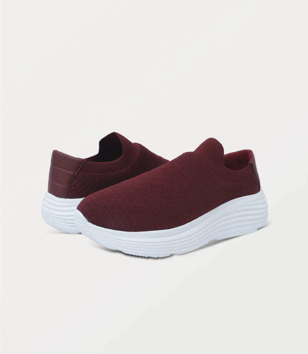 Women Sneaker-MAROON - Image 3