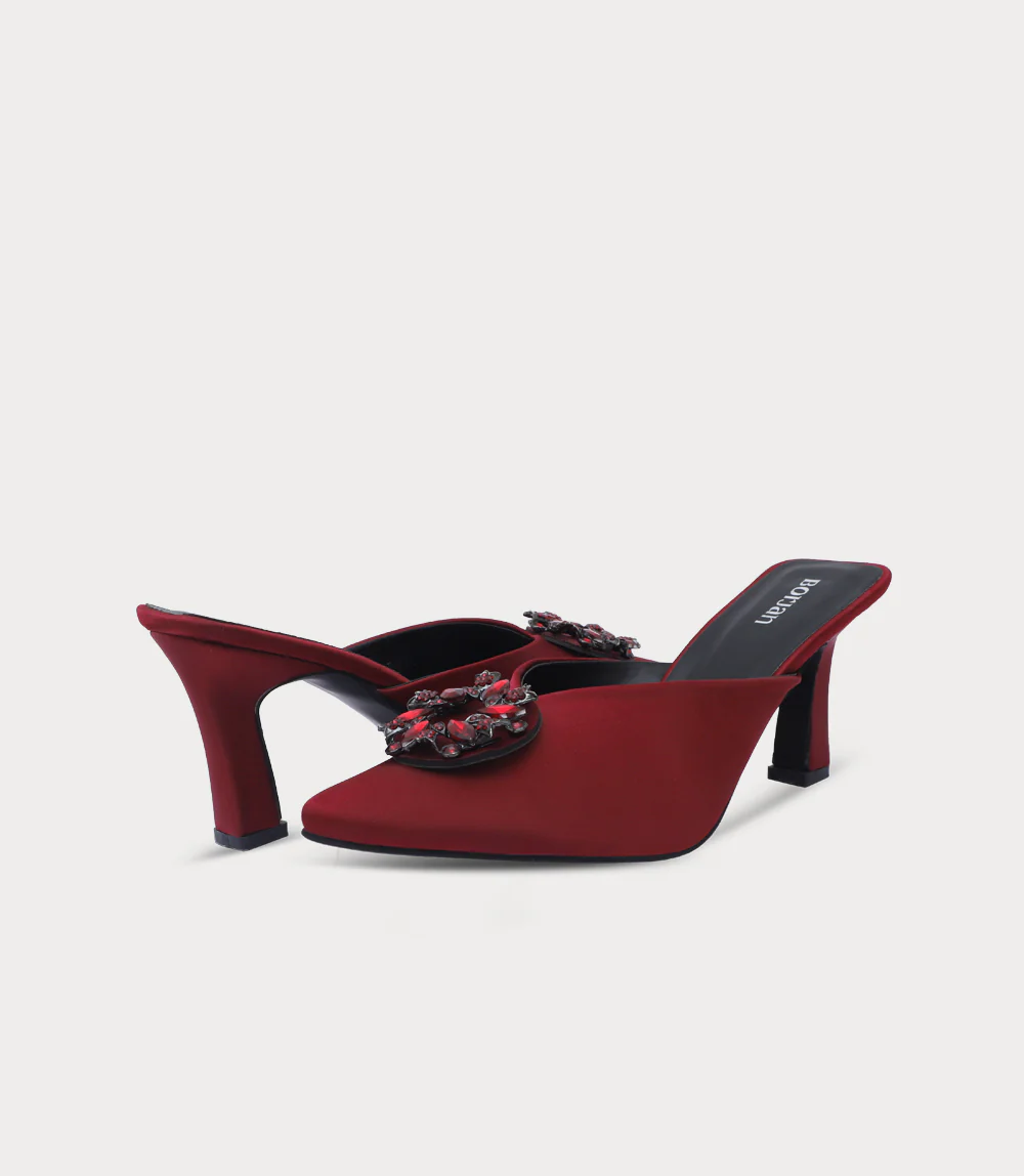 Women Mule-MAROON - Image 3