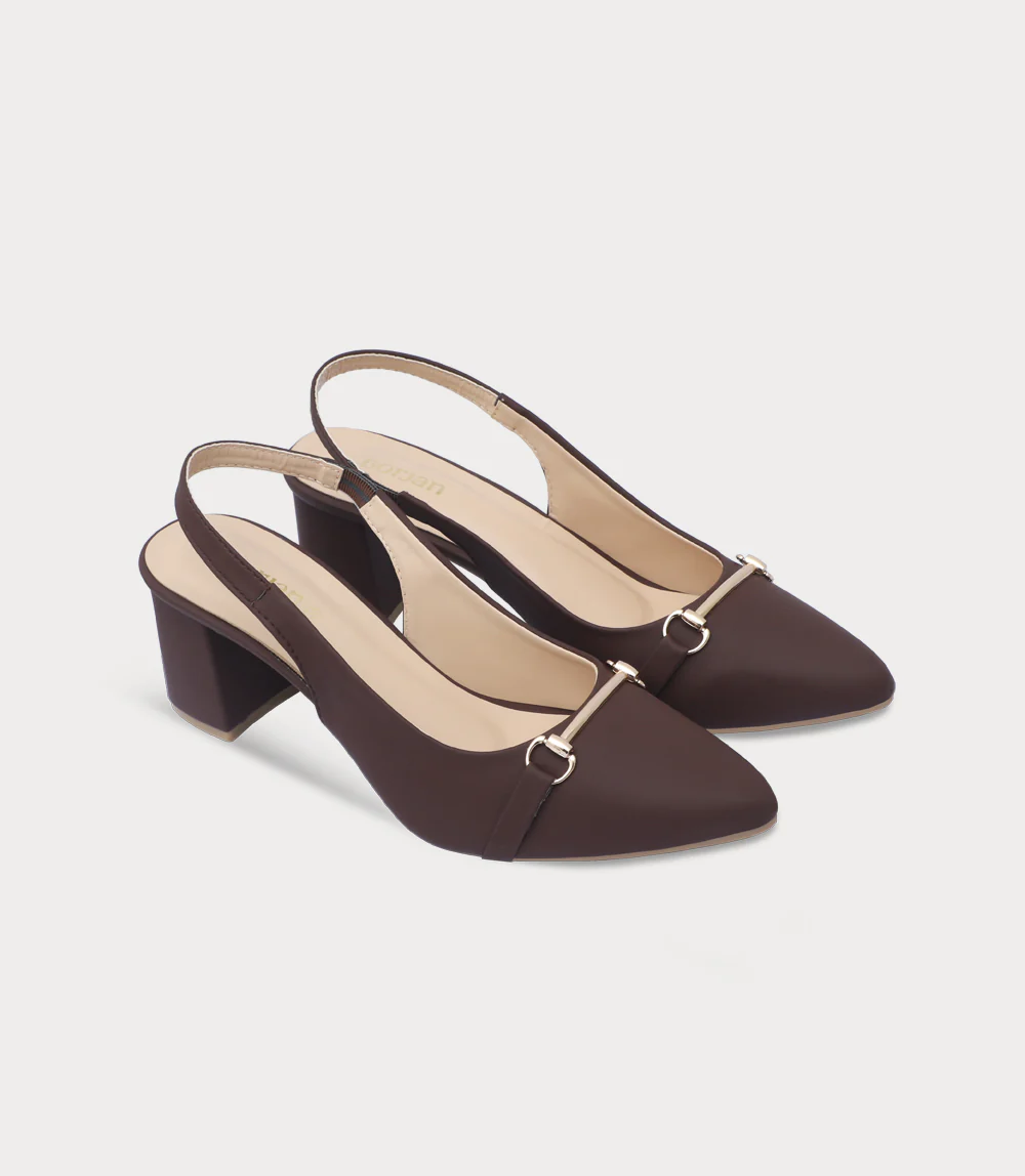 Women Sling Back-DARK BROWN - Image 2