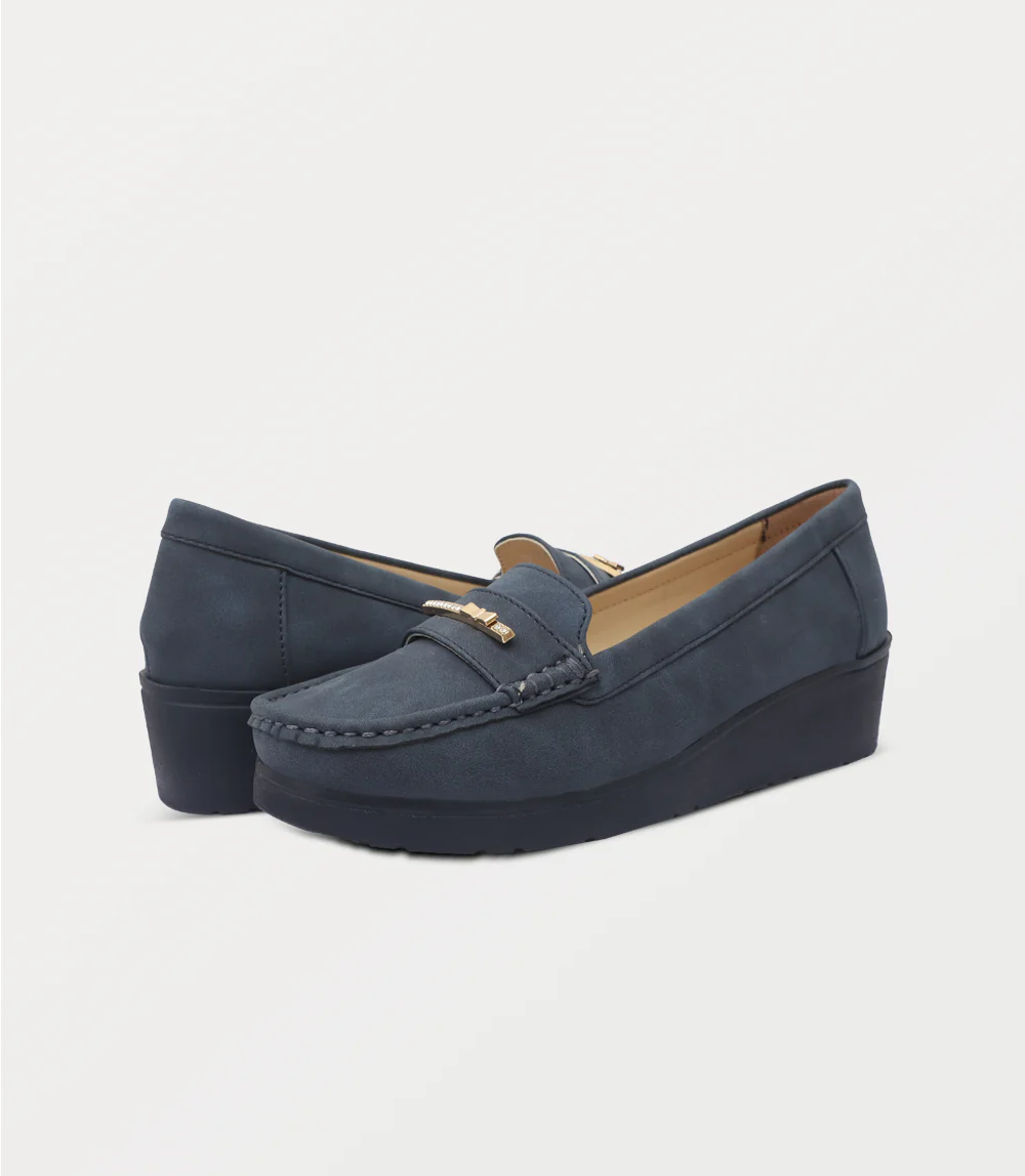 Women Moccasin-NAVY - Image 3