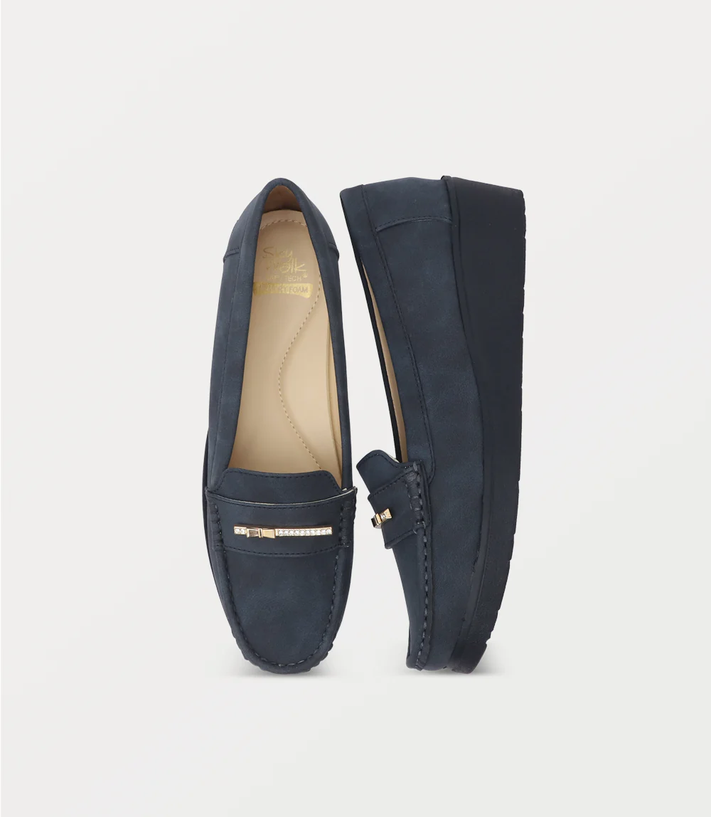 Women Moccasin-NAVY - Image 4