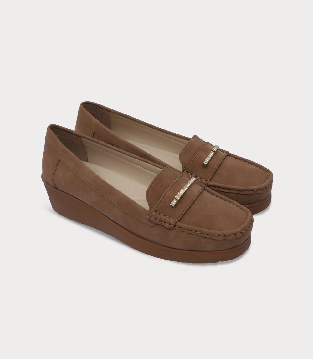Women Moccasin-TAN - Image 2