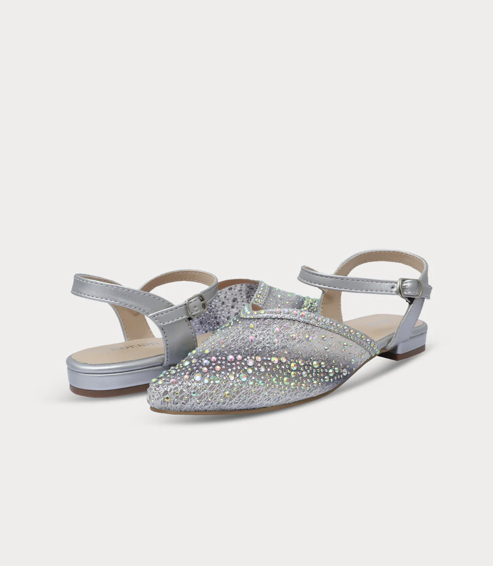 Women Sling Back-SILVER - Image 3