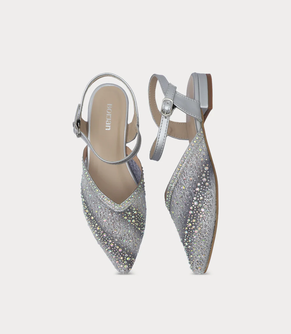 Women Sling Back-SILVER - Image 4