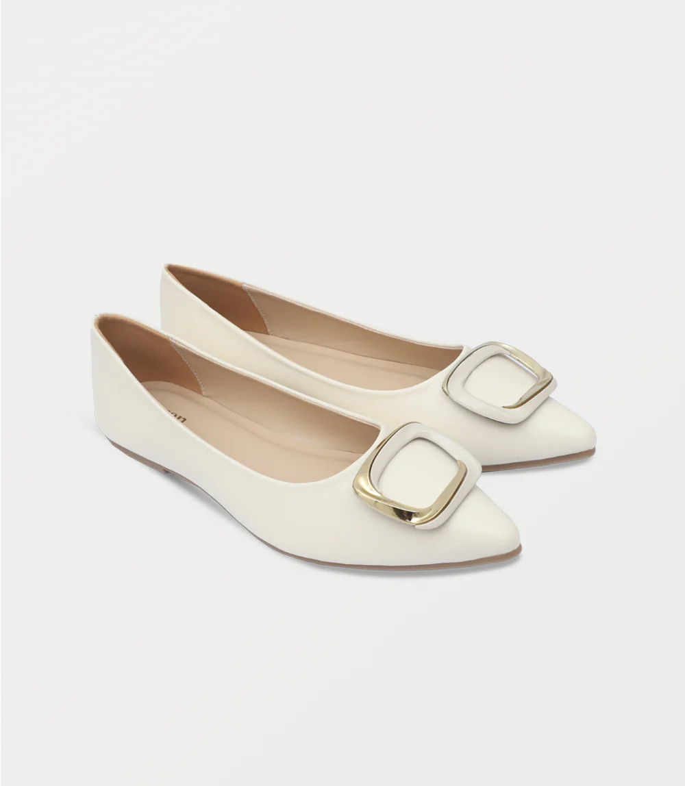Women Ballerina-IVORY - Image 2