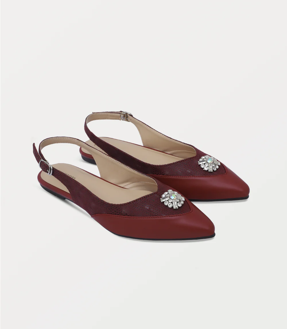 Women Sling Back-MAROON - Image 2