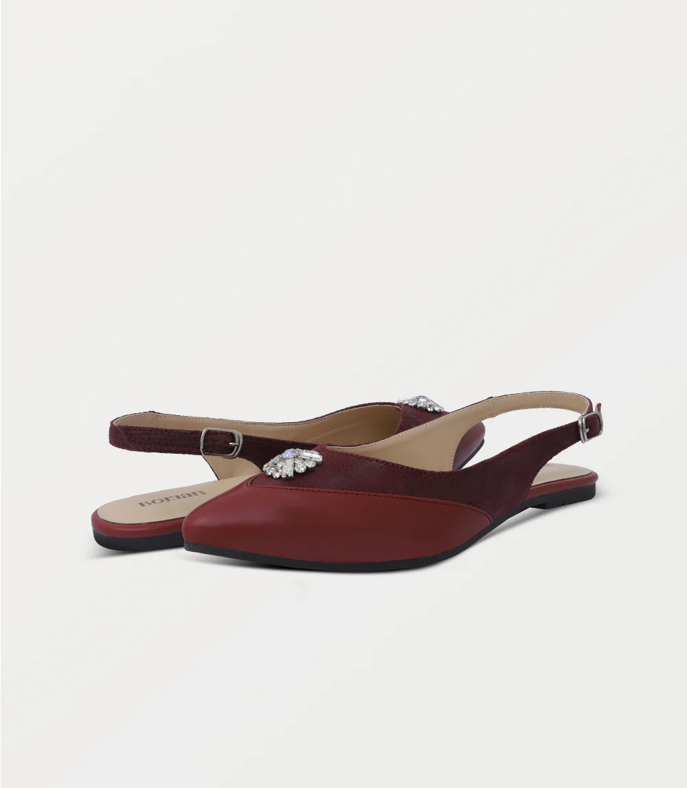 Women Sling Back-MAROON - Image 3