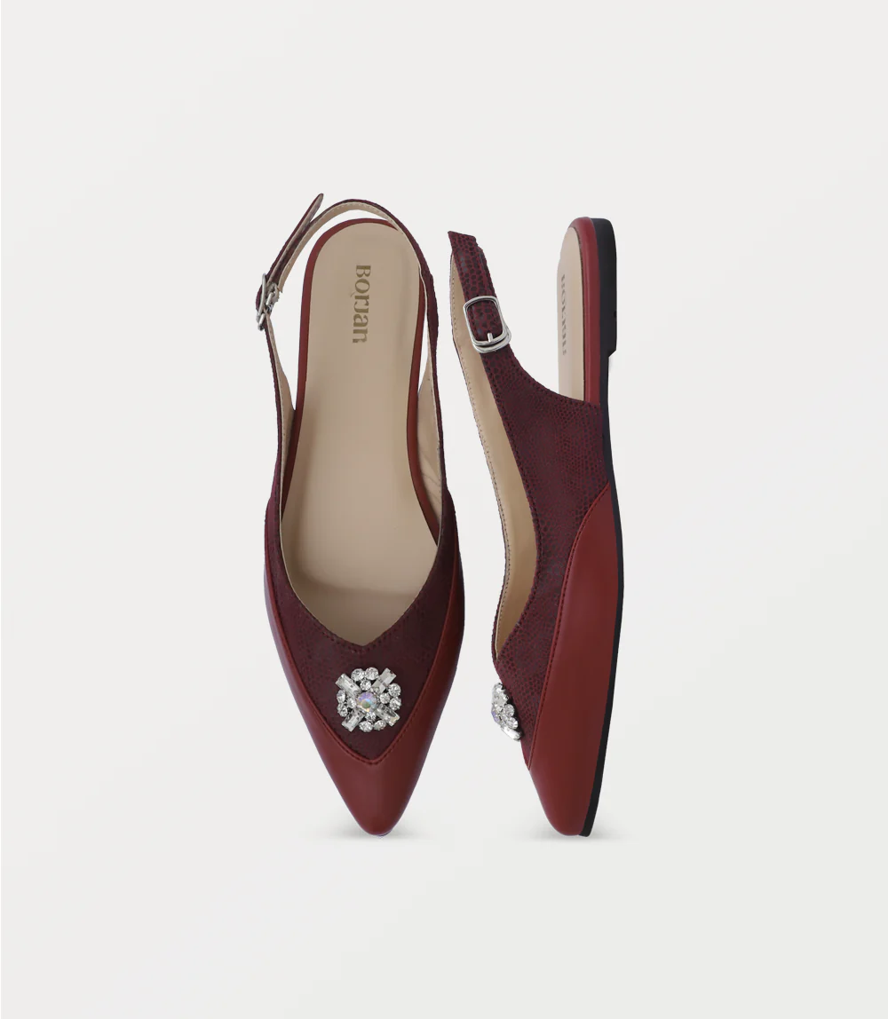 Women Sling Back-MAROON - Image 4