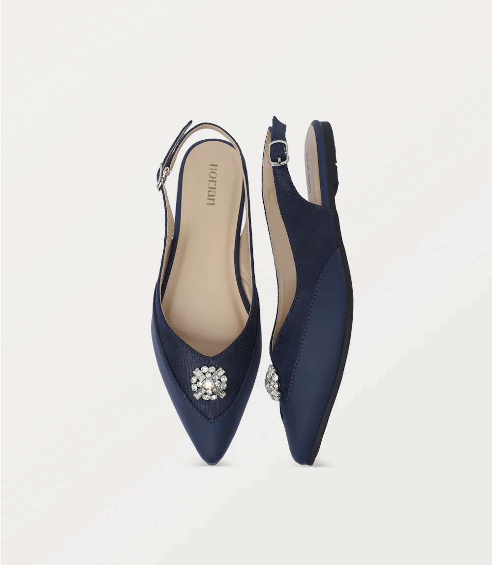Women Sling Back-NAVY - Image 4