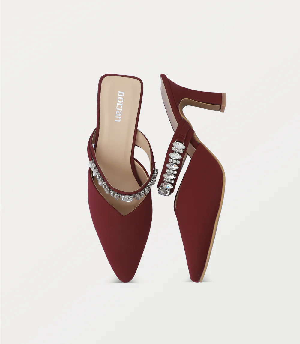 Women Mule-MAROON - Image 4