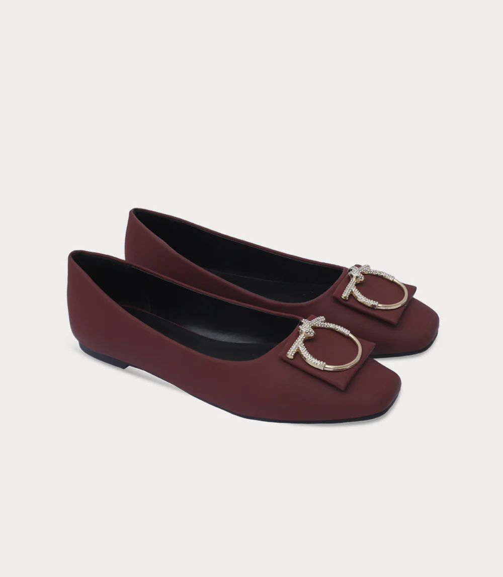 Women Ballerina-MAROON - Image 2