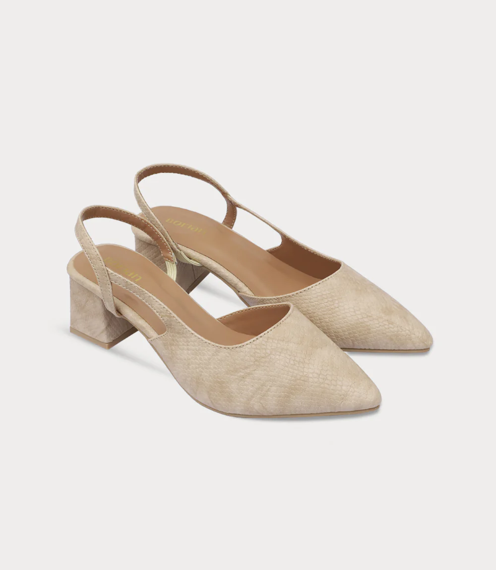 Women Sling Back-BEIGE - Image 2