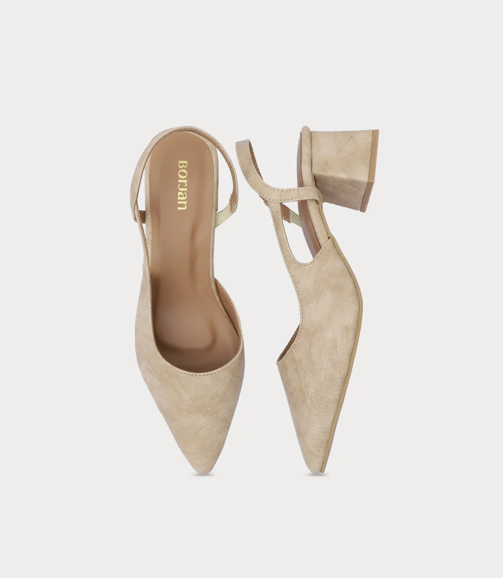 Women Sling Back-BEIGE - Image 4