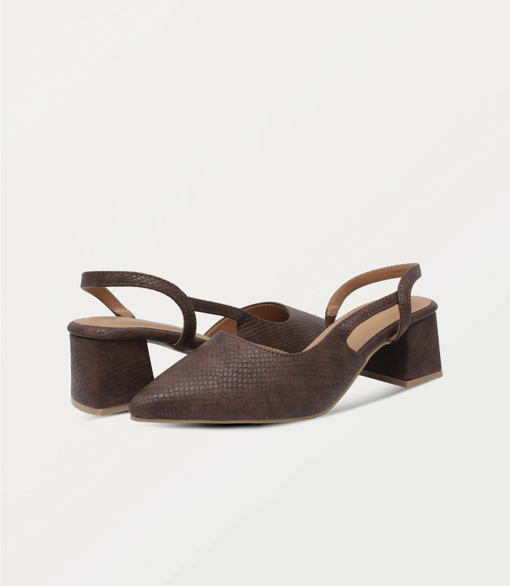 Women Sling Back-BROWN - Image 3