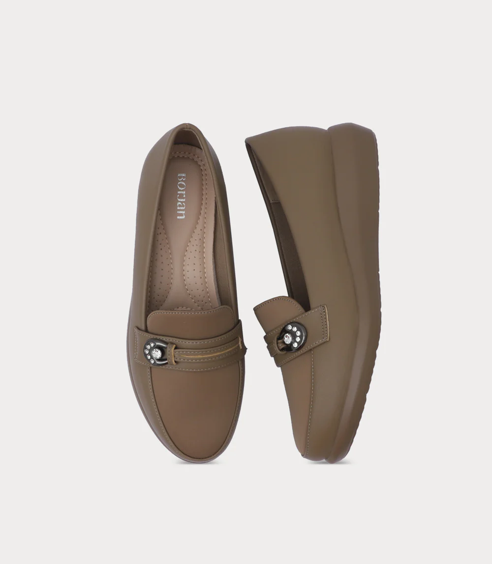 Women Moccasin-BEIGE - Image 4