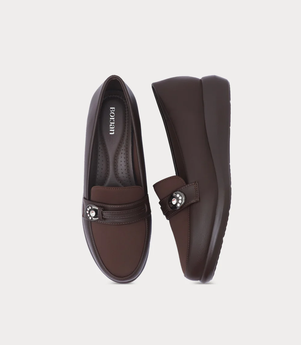 Women Moccasin-BROWN - Image 4