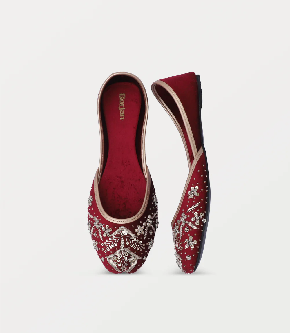 Women Khussa-MAROON - Image 4