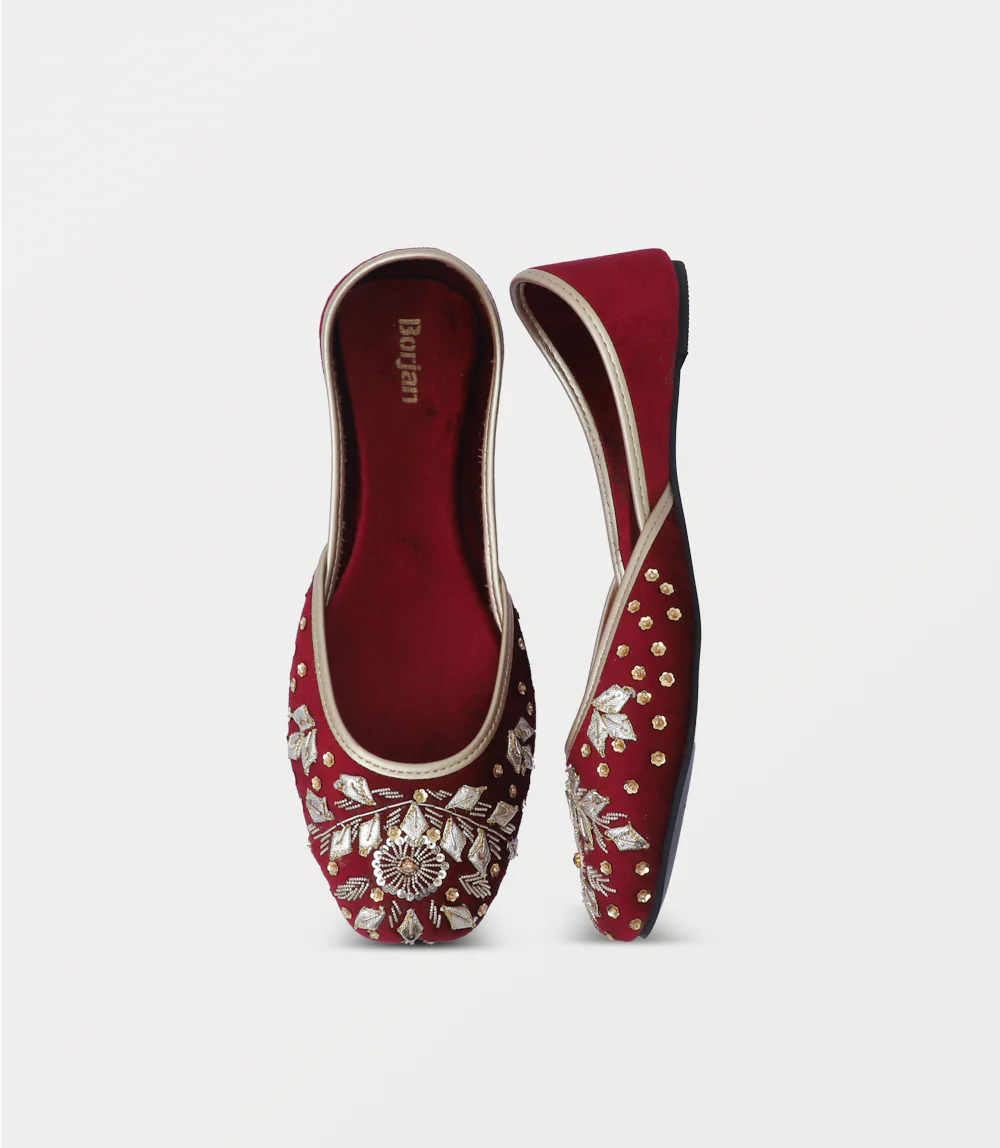 Women Khussa-MAROON - Image 4