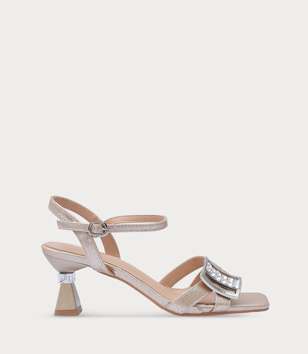Women Sandal Heels-GOLDEN