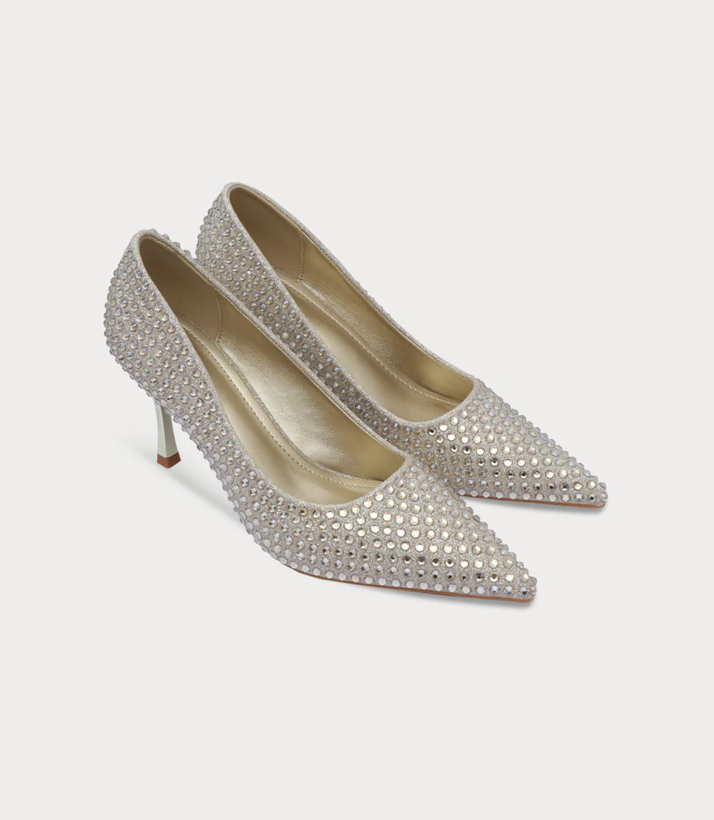Women Court Shoes-GOLD - Image 2