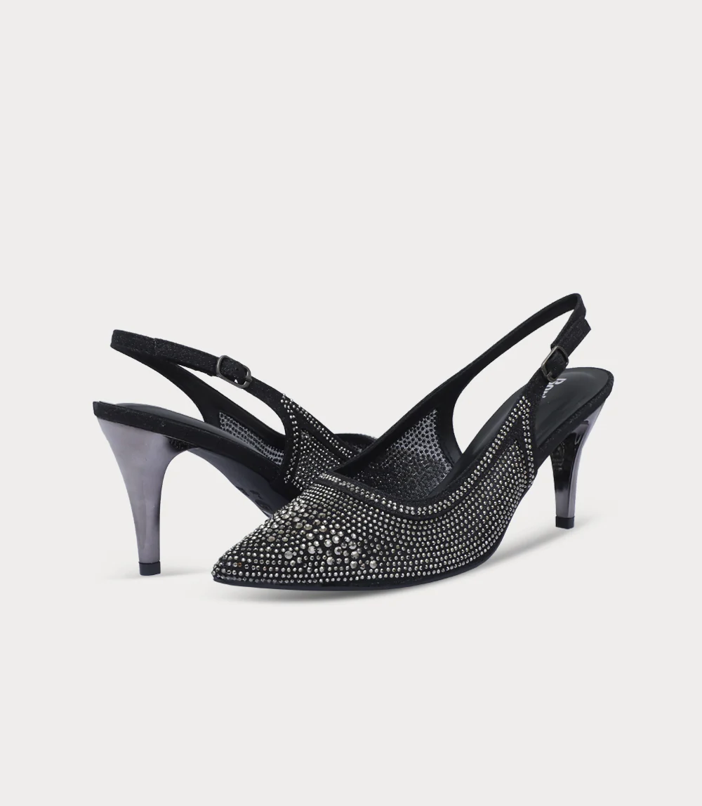 Women Sling Back-BLACK - Image 3