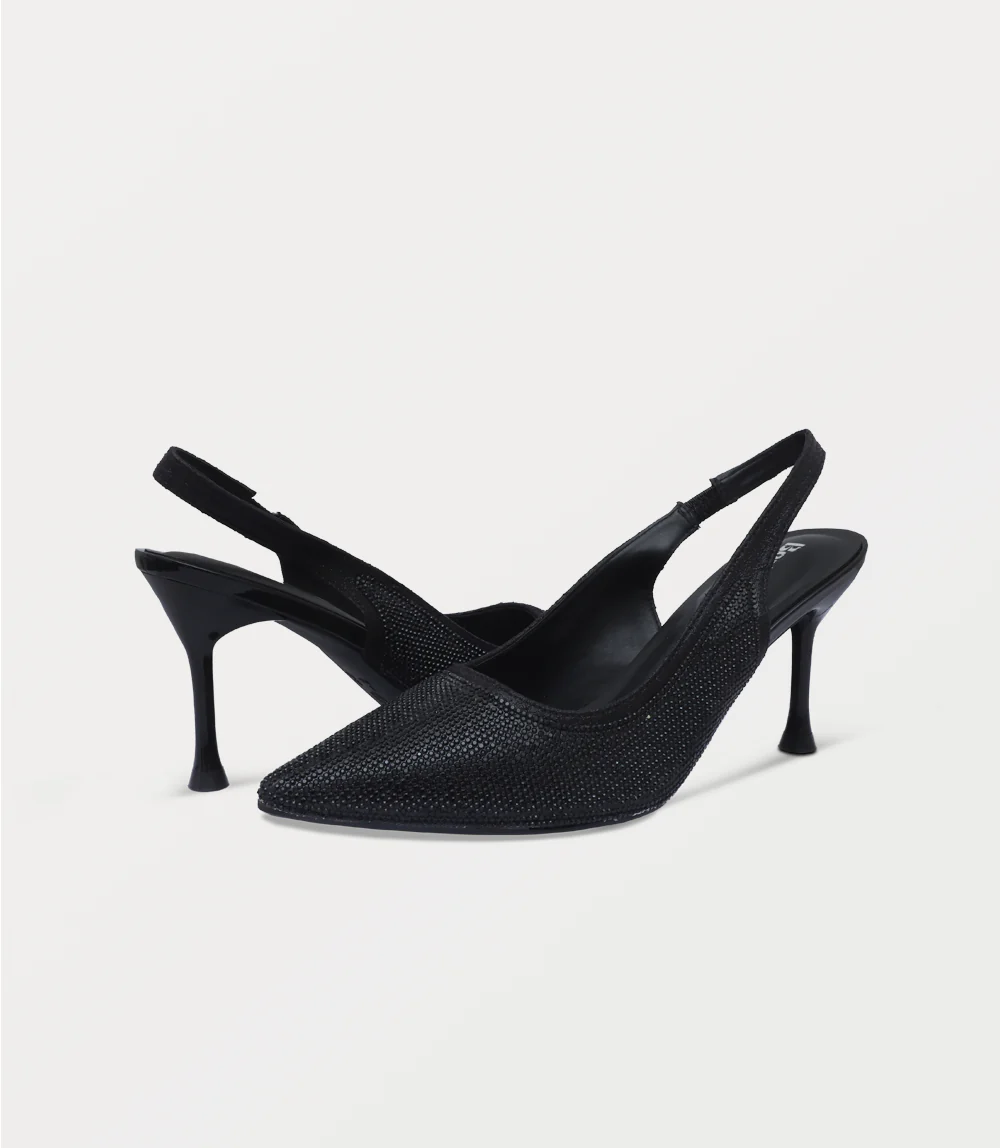 Women Sling Back-BLACK - Image 3