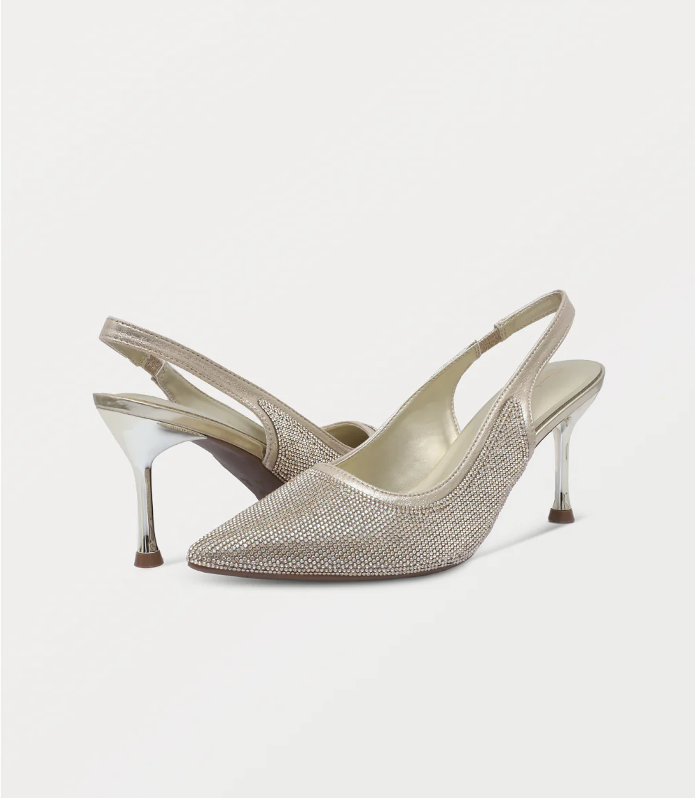 Women Sling Back-GOLD - Image 3