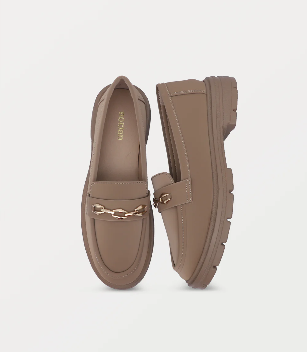 Women Shoes-DARK BEIGE - Image 4