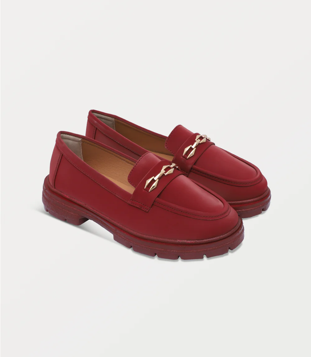 Women Shoes-MAROON - Image 2