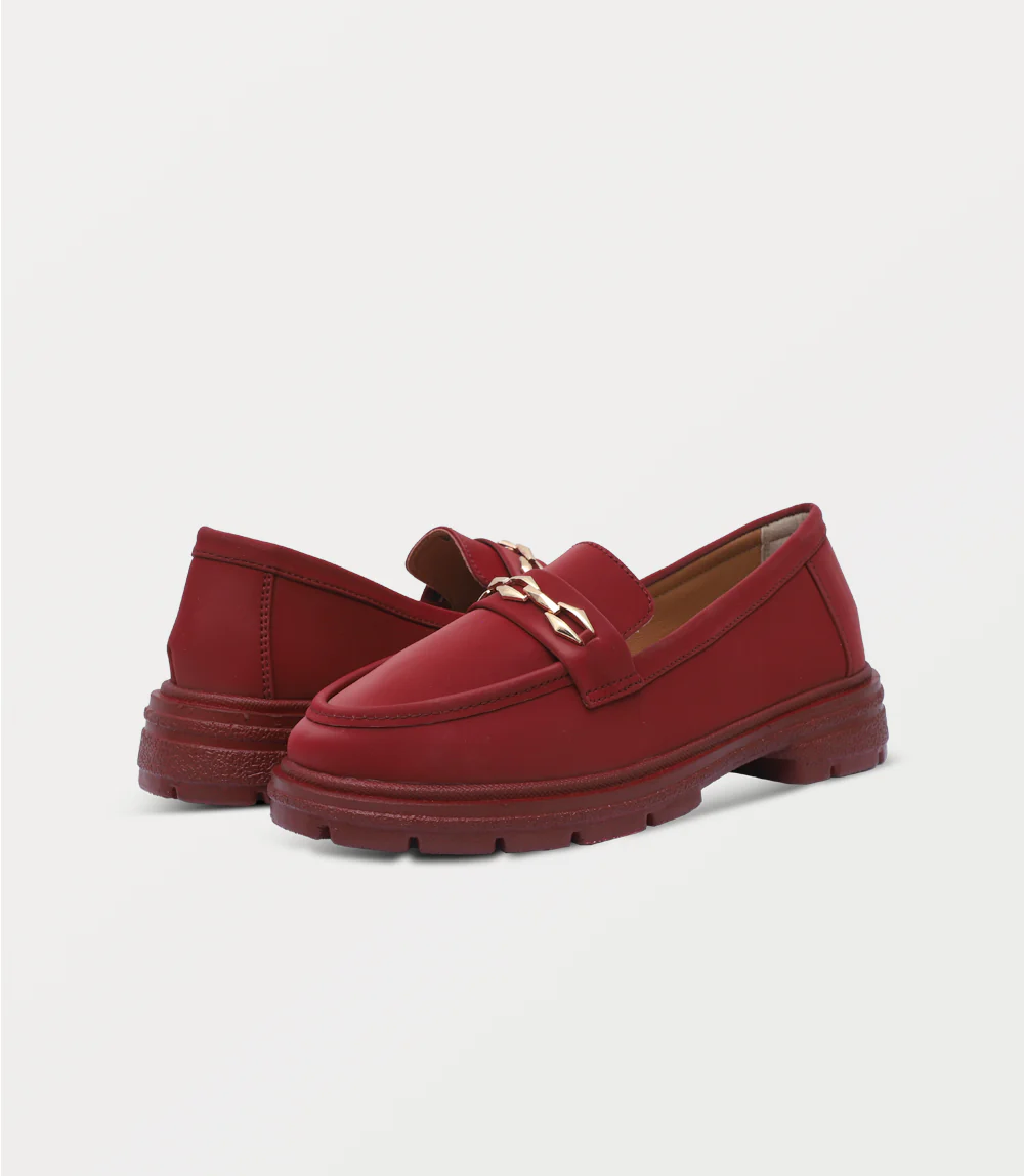 Women Shoes-MAROON - Image 3