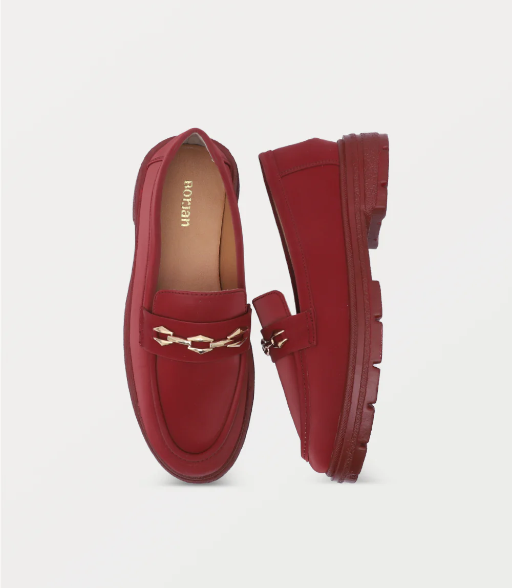 Women Shoes-MAROON - Image 4