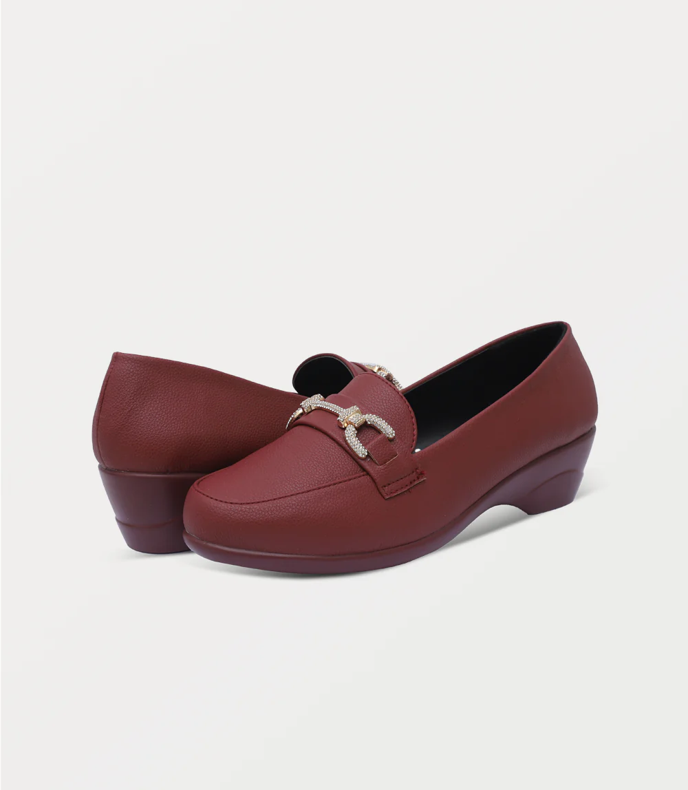 Women Shoes-MAROON - Image 3