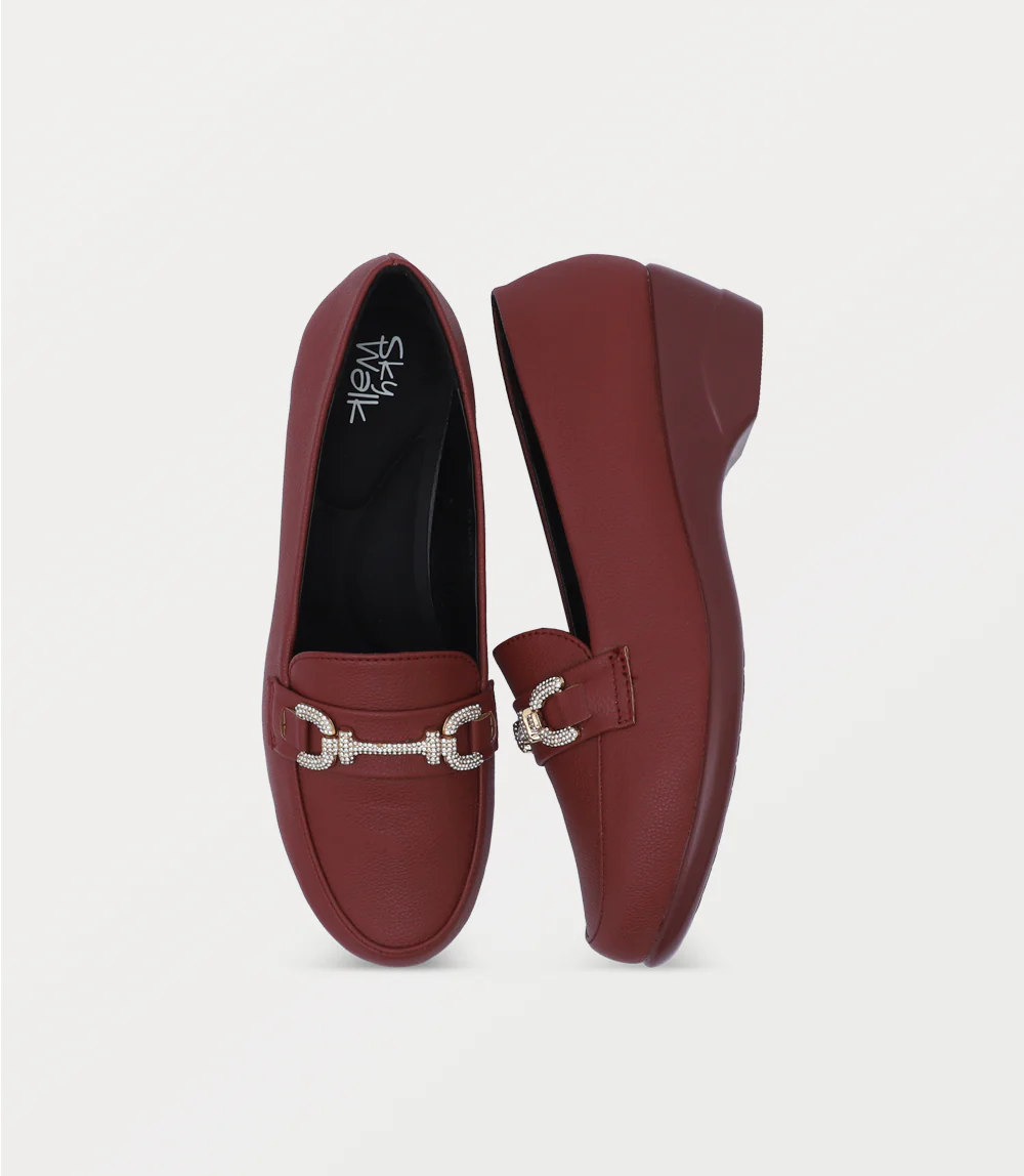 Women Shoes-MAROON - Image 4