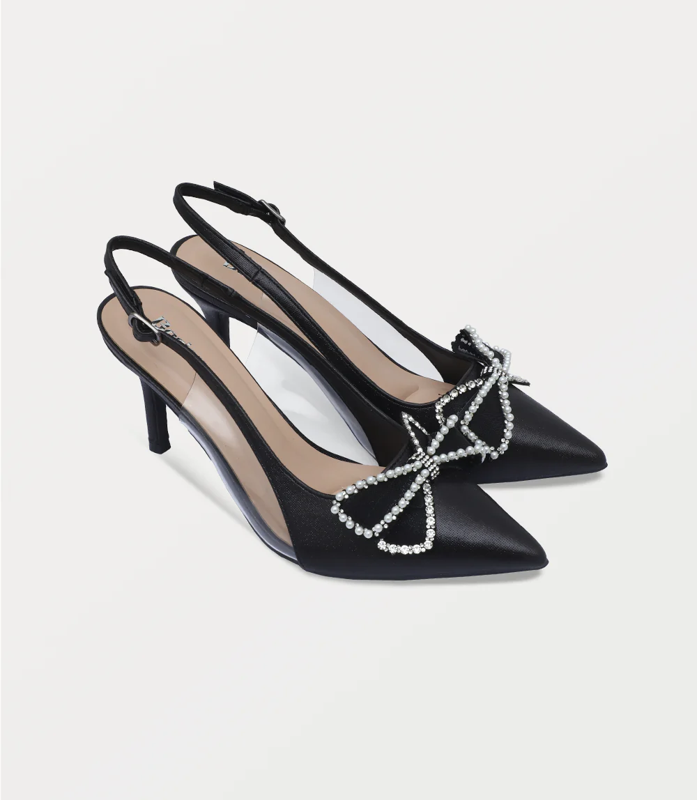 Women Sling Back-BLACK - Image 2