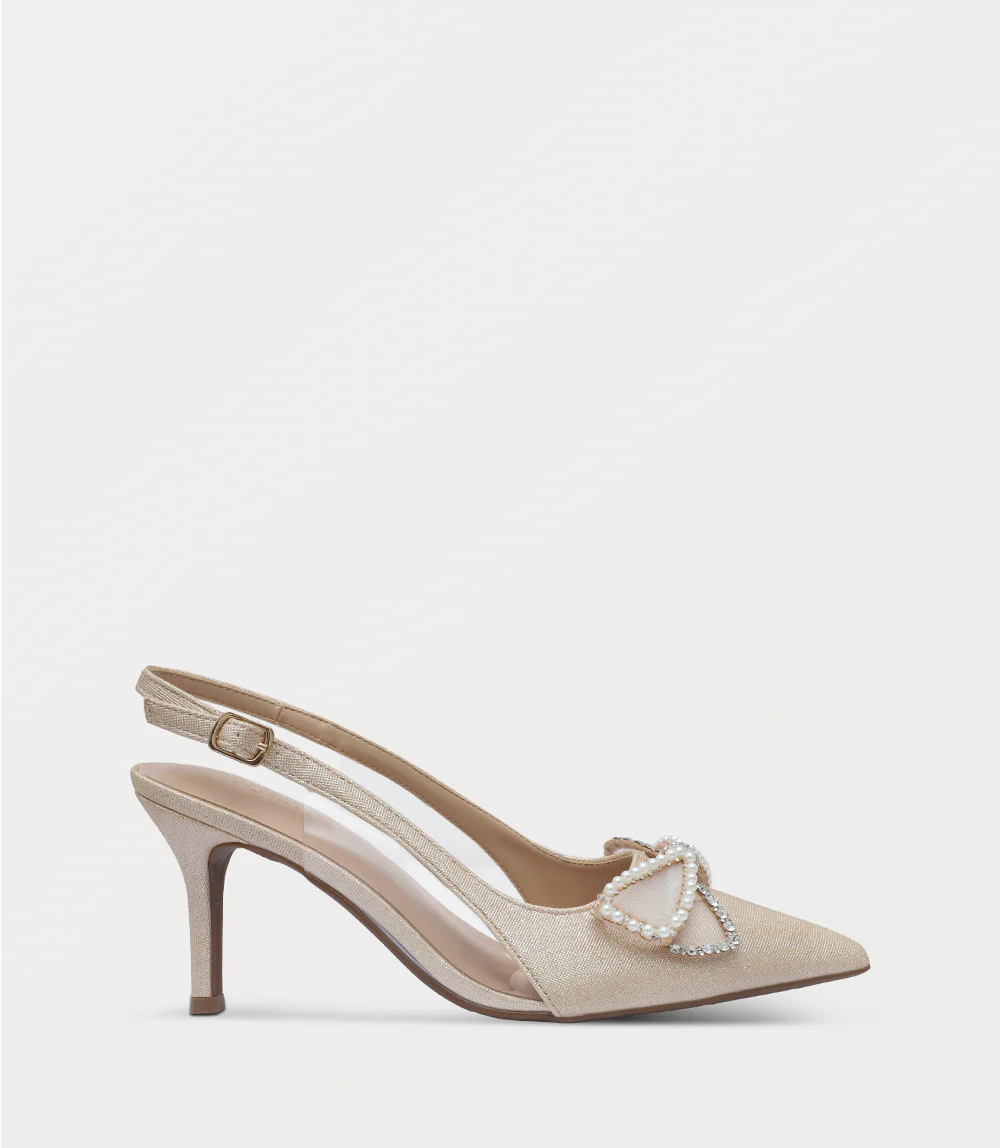 Women Sling Back-GOLD