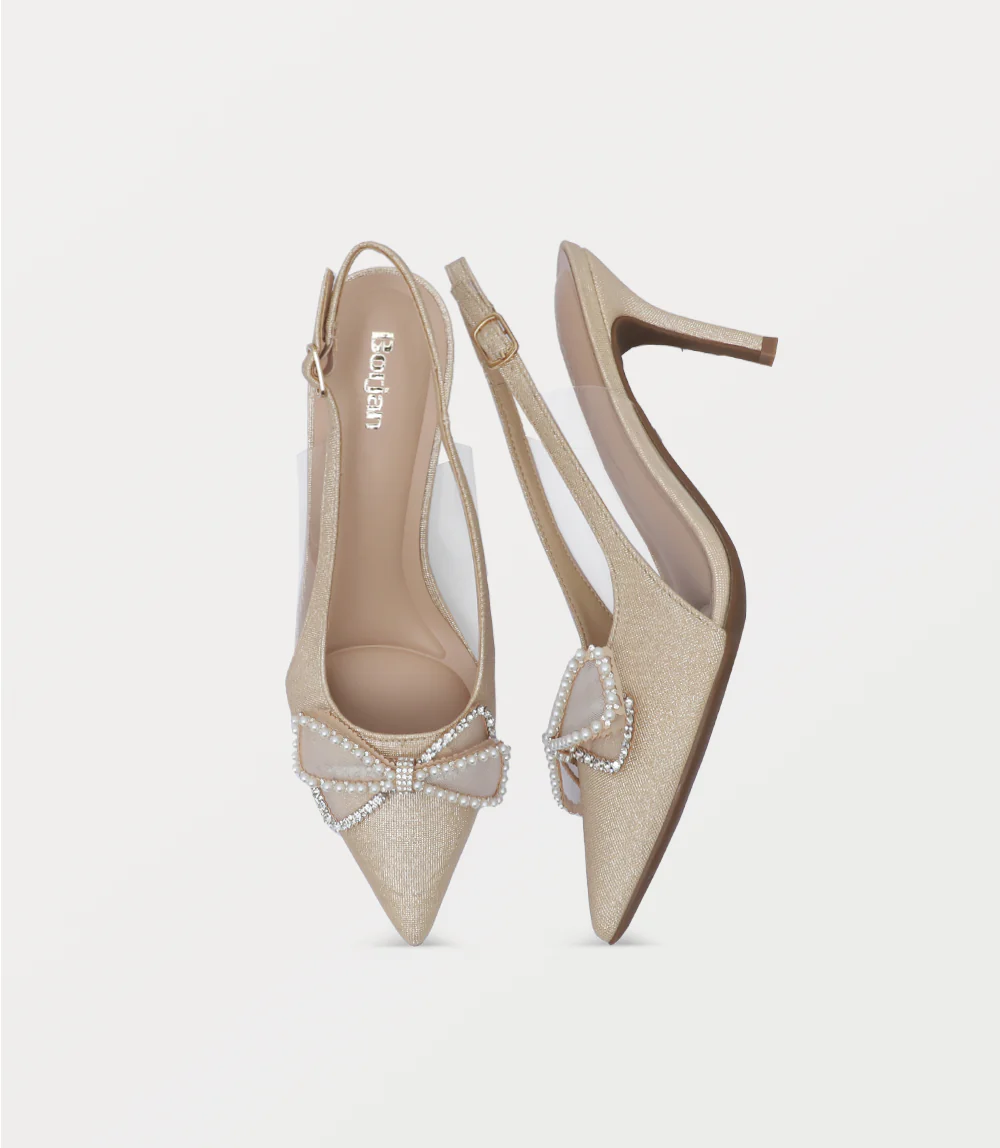 Women Sling Back-GOLD - Image 4