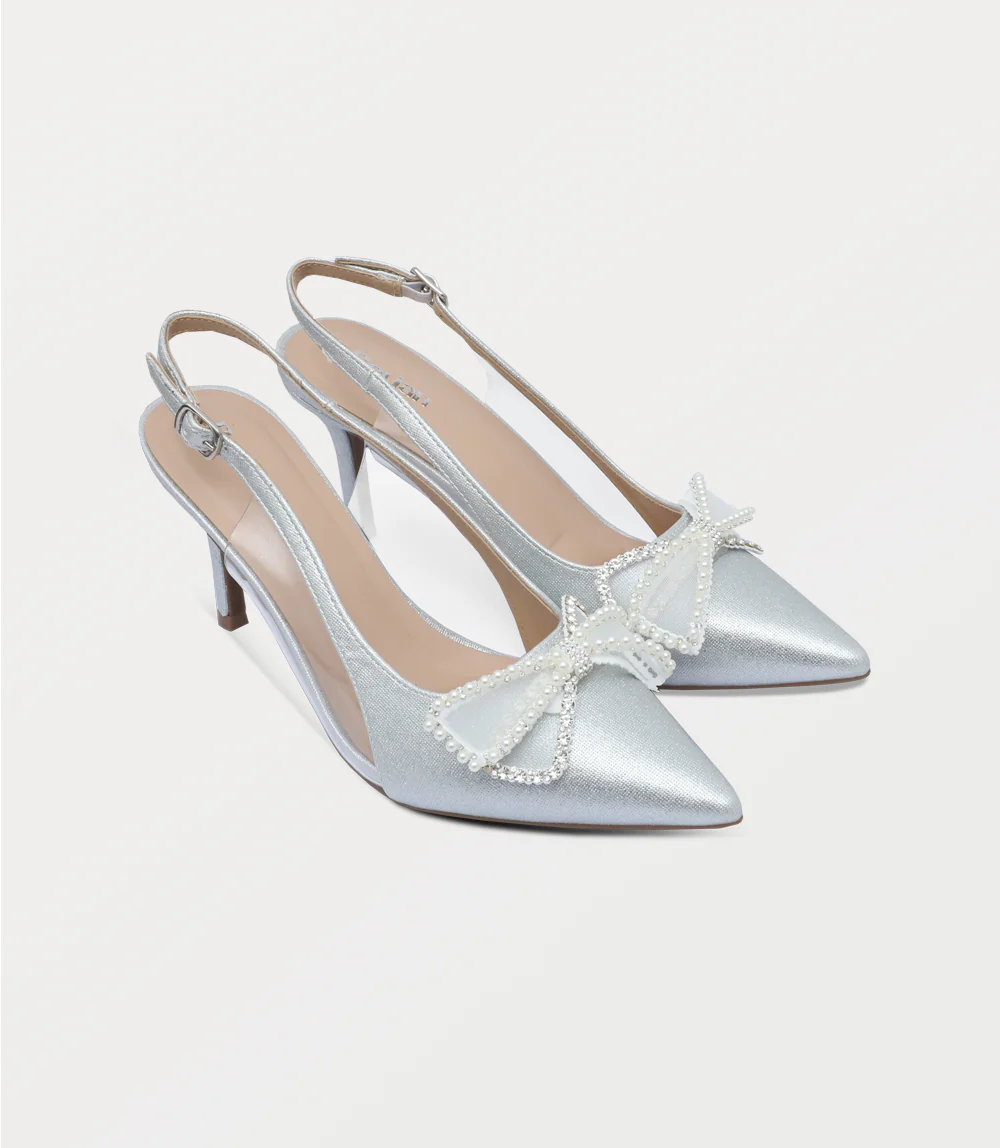 Women Sling Back-SILVER - Image 2