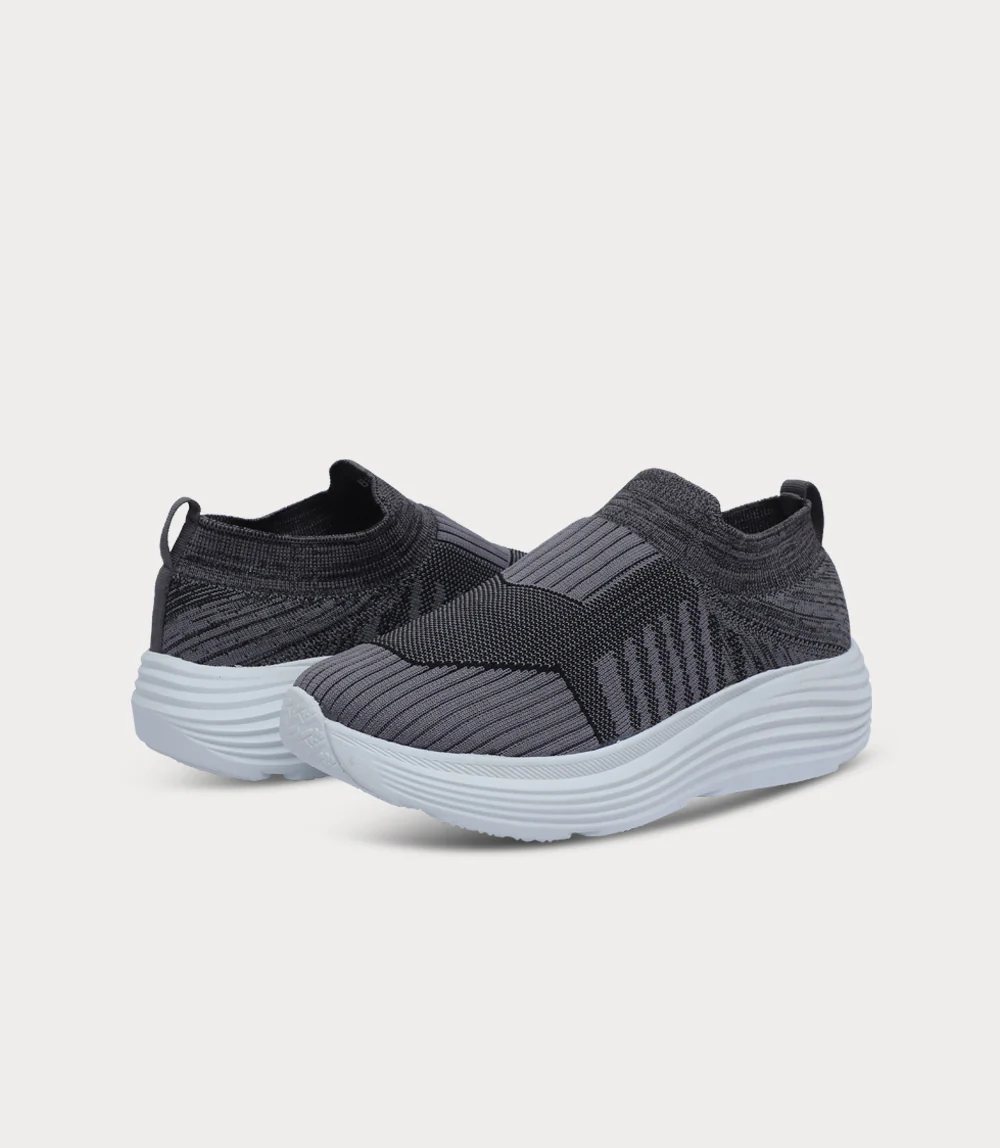 Women Sneakers-GREY - Image 3