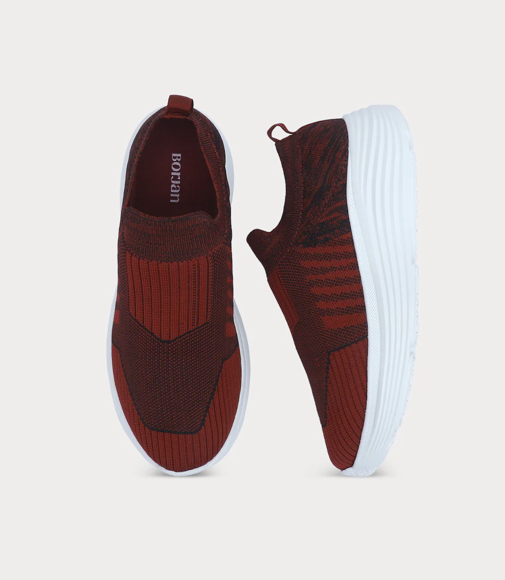 Women Sneakers-MAROON - Image 4