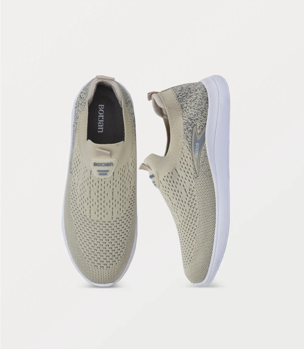 Women Sneakers-BEIGE - Image 4