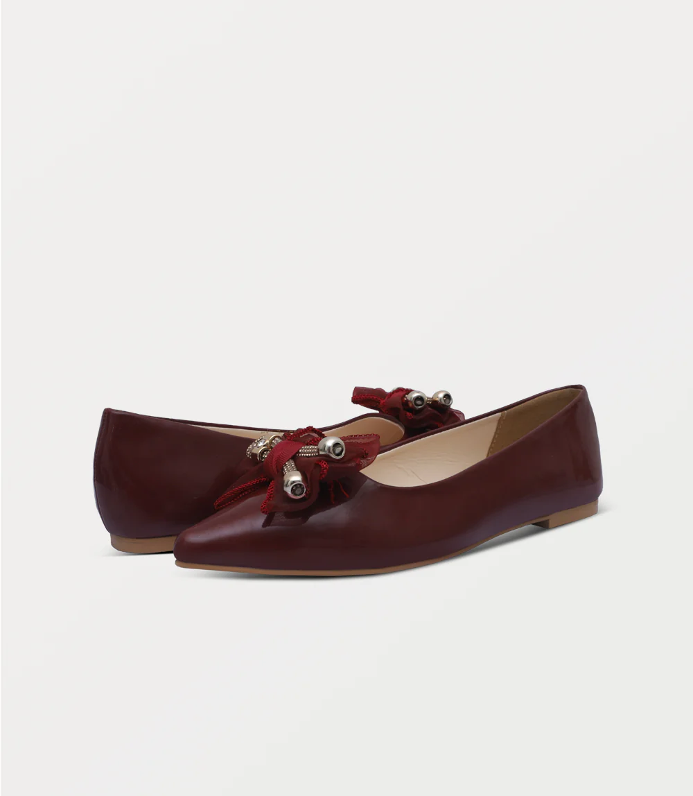 Women Ballerina-MAROON - Image 3