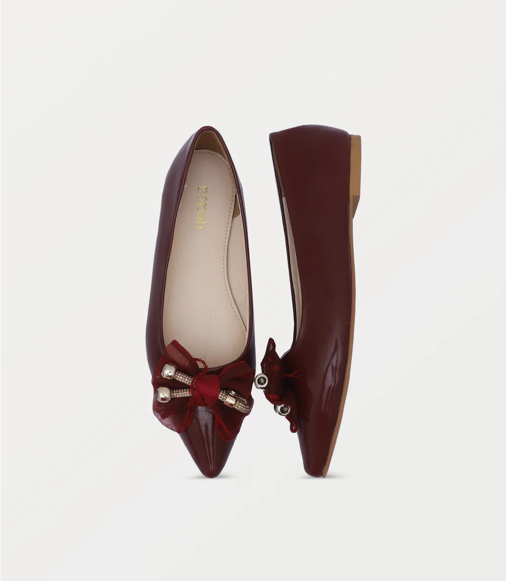 Women Ballerina-MAROON - Image 4