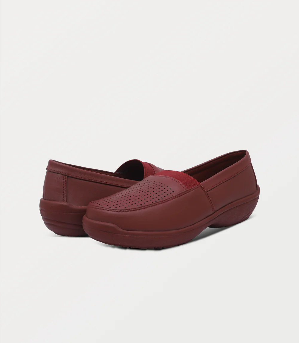 Women Moccasin-MAROON - Image 3