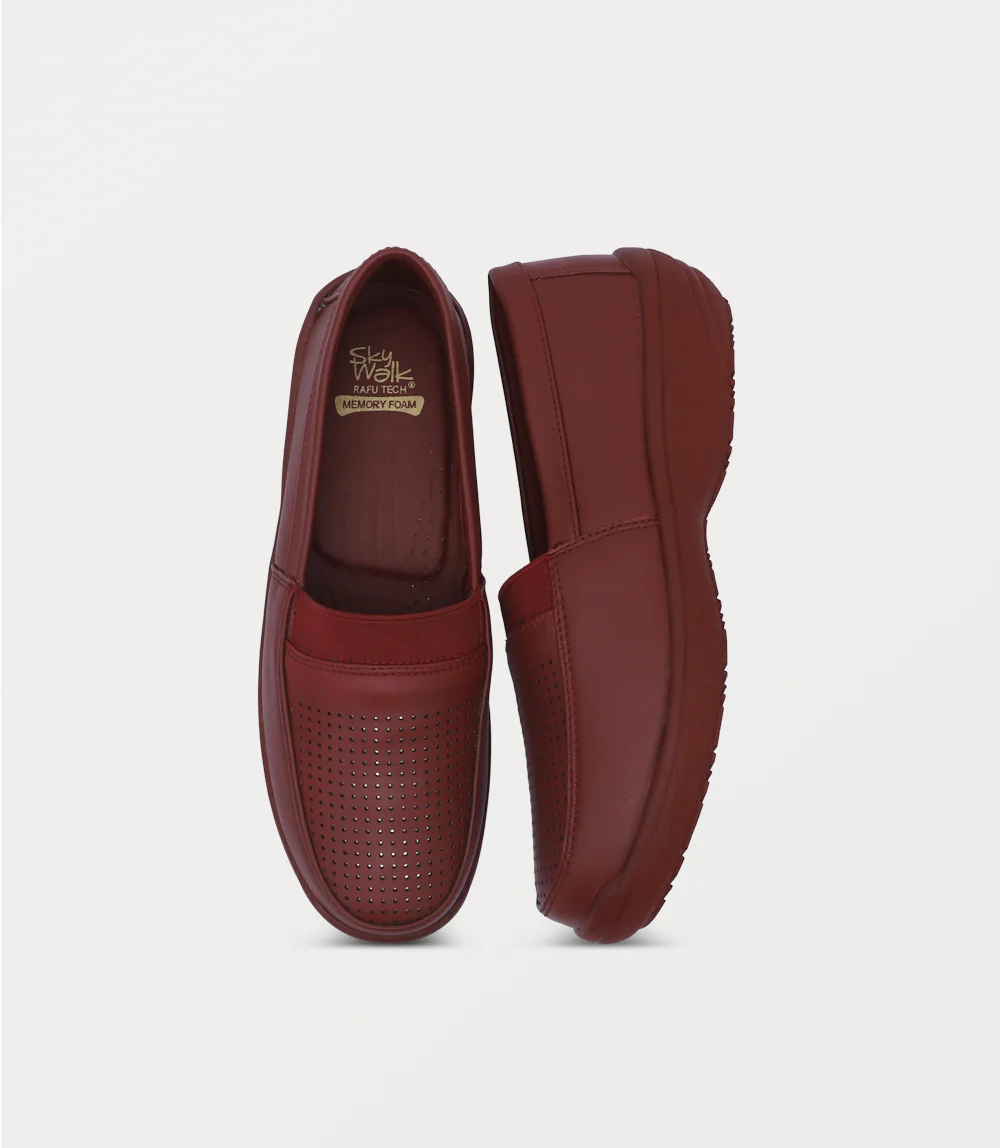 Women Moccasin-MAROON - Image 4